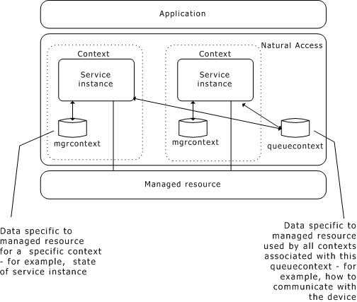 NaturalAccess Service Writer's Manual: Initializing managed resource ...